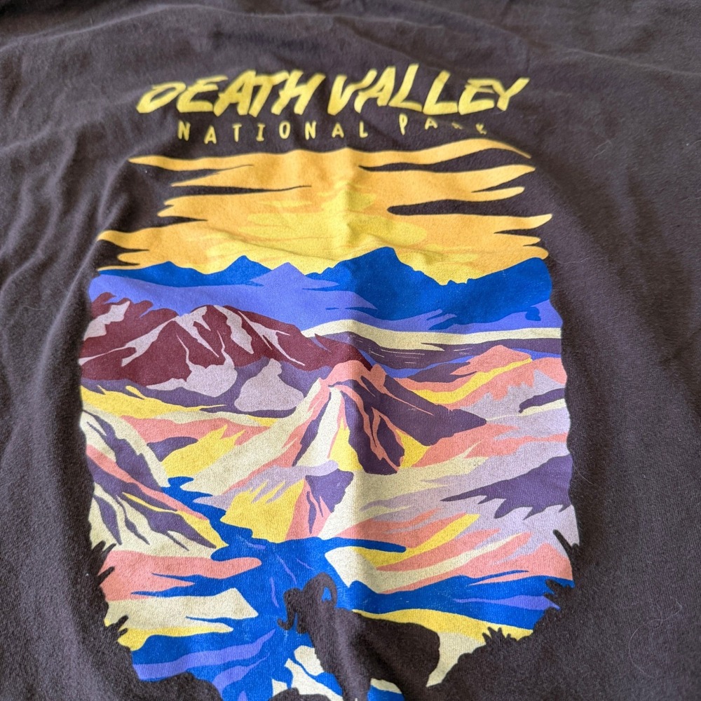 Wild Tribute Death Valley National Park T-Shirt Mens Large Brown Collectible Tee - Picture 3 of 10